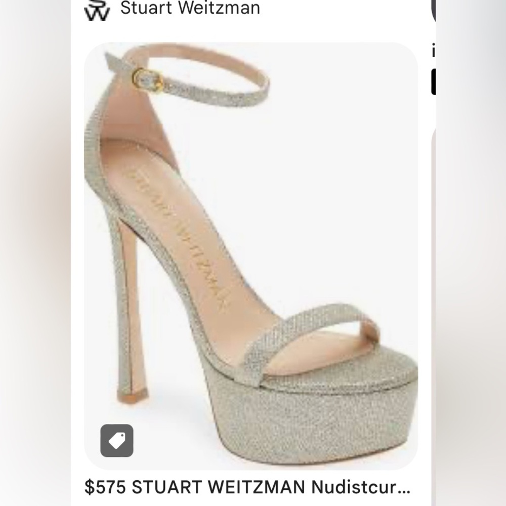 Beautiful Stuart Weitzman platform heels - 7.5 - champagne WORN ONCE! LIKE NEW!